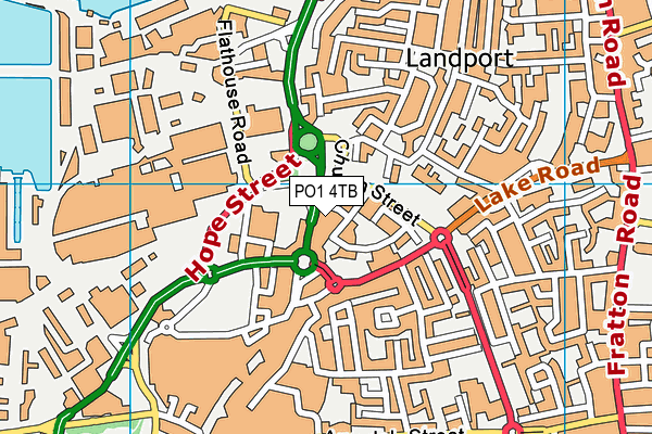 PO1 4TB map - OS VectorMap District (Ordnance Survey) PO1 4TB map - OS VectorMap District (Ordnance Survey)