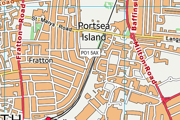 PO1 5AX map - OS VectorMap District (Ordnance Survey) PO1 5AX map - OS VectorMap District (Ordnance Survey)