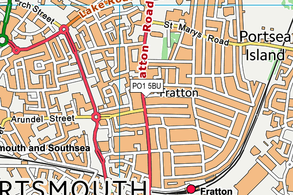 PO1 5BU map - OS VectorMap District (Ordnance Survey) PO1 5BU map - OS VectorMap District (Ordnance Survey)