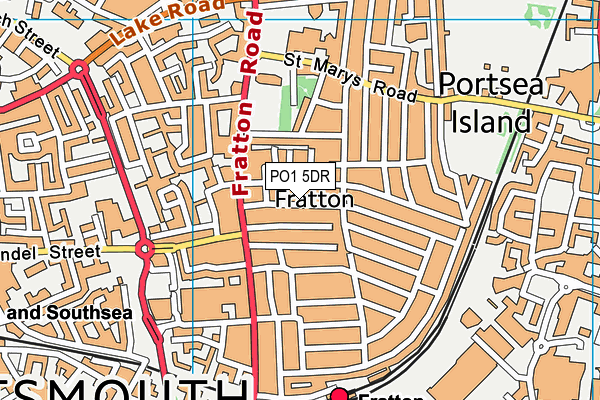 PO1 5DR map - OS VectorMap District (Ordnance Survey) PO1 5DR map - OS VectorMap District (Ordnance Survey)