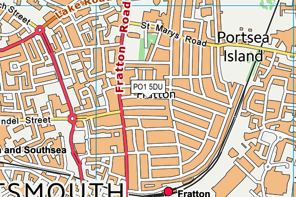 PO1 5DU map - OS VectorMap District (Ordnance Survey) PO1 5DU map - OS VectorMap District (Ordnance Survey)