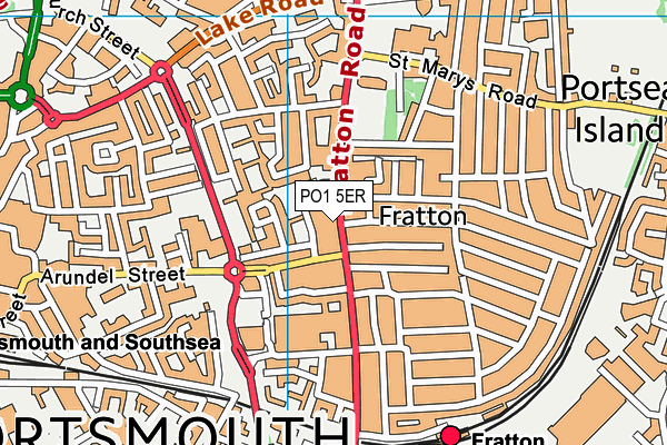PO1 5ER map - OS VectorMap District (Ordnance Survey) PO1 5ER map - OS VectorMap District (Ordnance Survey)