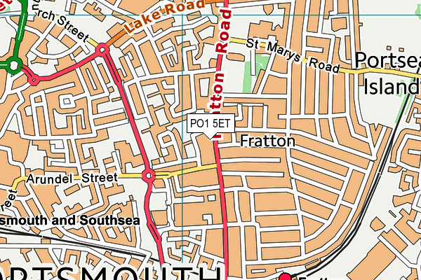 PO1 5ET map - OS VectorMap District (Ordnance Survey) PO1 5ET map - OS VectorMap District (Ordnance Survey)