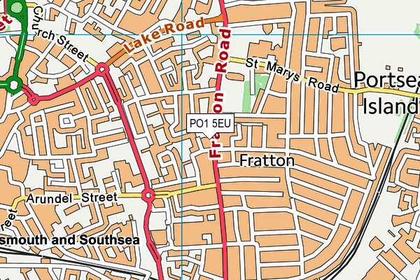 PO1 5EU map - OS VectorMap District (Ordnance Survey) PO1 5EU map - OS VectorMap District (Ordnance Survey)