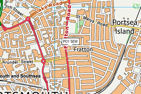 PO1 5EW map - OS VectorMap District (Ordnance Survey) PO1 5EW map - OS VectorMap District (Ordnance Survey)