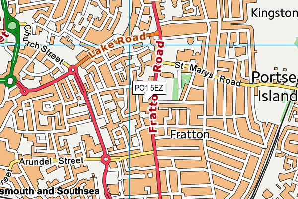 PO1 5EZ map - OS VectorMap District (Ordnance Survey) PO1 5EZ map - OS VectorMap District (Ordnance Survey)