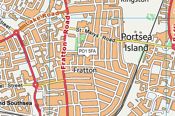 PO1 5FA map - OS VectorMap District (Ordnance Survey) PO1 5FA map - OS VectorMap District (Ordnance Survey)