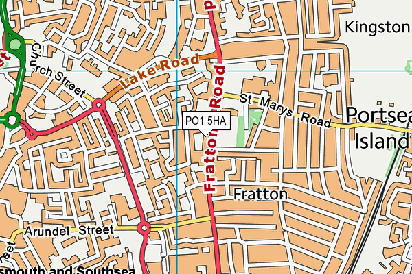 PO1 5HA map - OS VectorMap District (Ordnance Survey) PO1 5HA map - OS VectorMap District (Ordnance Survey)