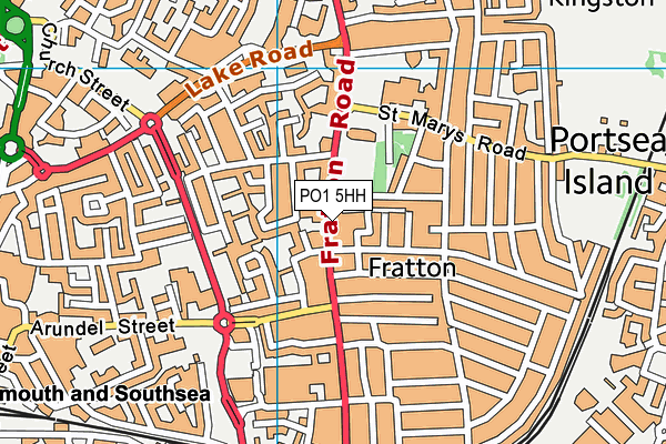 PO1 5HH map - OS VectorMap District (Ordnance Survey) PO1 5HH map - OS VectorMap District (Ordnance Survey)