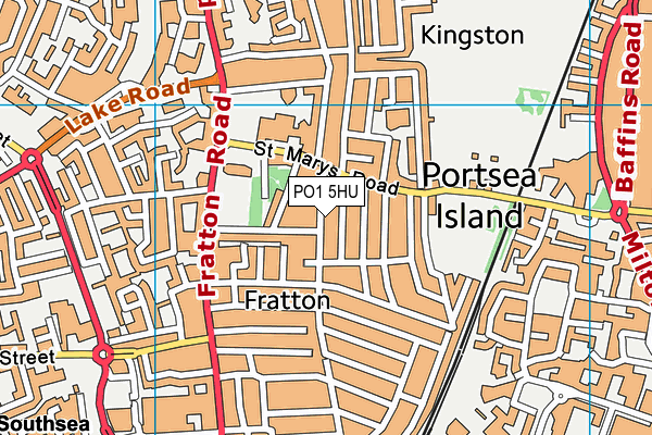 PO1 5HU map - OS VectorMap District (Ordnance Survey) PO1 5HU map - OS VectorMap District (Ordnance Survey)