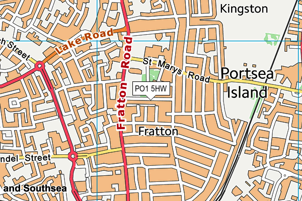 PO1 5HW map - OS VectorMap District (Ordnance Survey) PO1 5HW map - OS VectorMap District (Ordnance Survey)