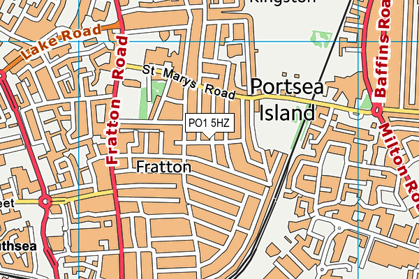PO1 5HZ map - OS VectorMap District (Ordnance Survey)