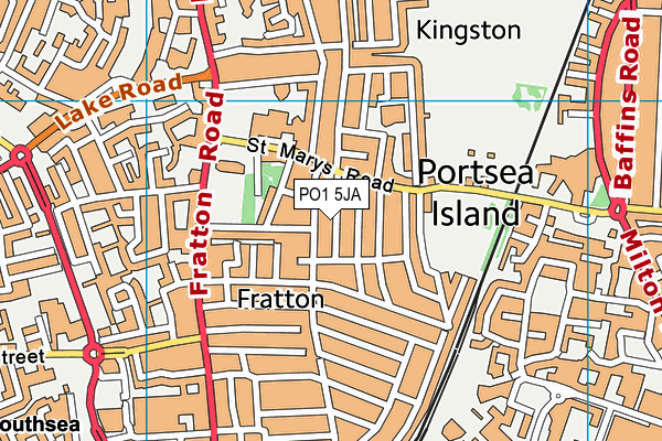 PO1 5JA map - OS VectorMap District (Ordnance Survey) PO1 5JA map - OS VectorMap District (Ordnance Survey)