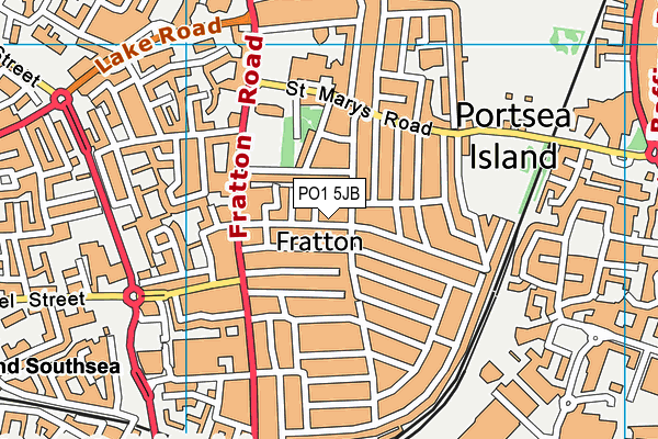 PO1 5JB map - OS VectorMap District (Ordnance Survey) PO1 5JB map - OS VectorMap District (Ordnance Survey)