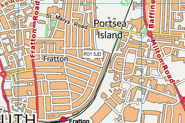 PO1 5JD map - OS VectorMap District (Ordnance Survey) PO1 5JD map - OS VectorMap District (Ordnance Survey)