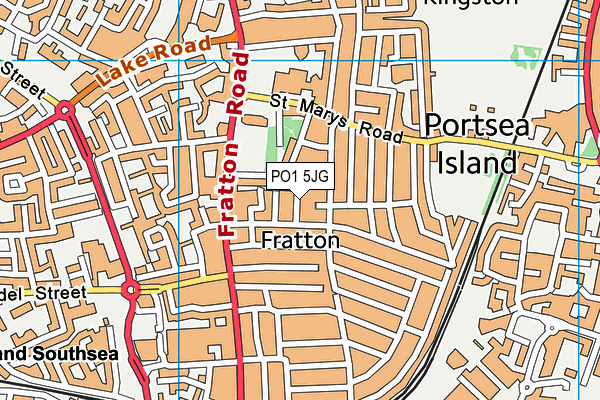 PO1 5JG map - OS VectorMap District (Ordnance Survey) PO1 5JG map - OS VectorMap District (Ordnance Survey)