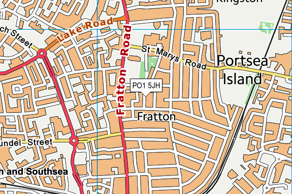 PO1 5JH map - OS VectorMap District (Ordnance Survey)