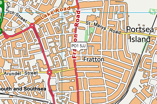 PO1 5JJ map - OS VectorMap District (Ordnance Survey) PO1 5JJ map - OS VectorMap District (Ordnance Survey)