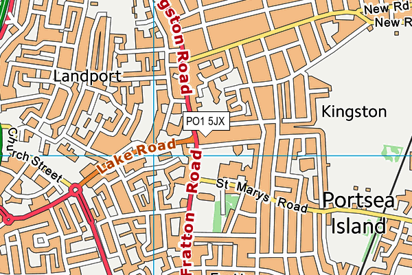 PO1 5JX map - OS VectorMap District (Ordnance Survey) PO1 5JX map - OS VectorMap District (Ordnance Survey)