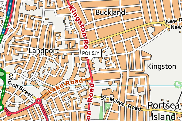 PO1 5JY map - OS VectorMap District (Ordnance Survey) PO1 5JY map - OS VectorMap District (Ordnance Survey)