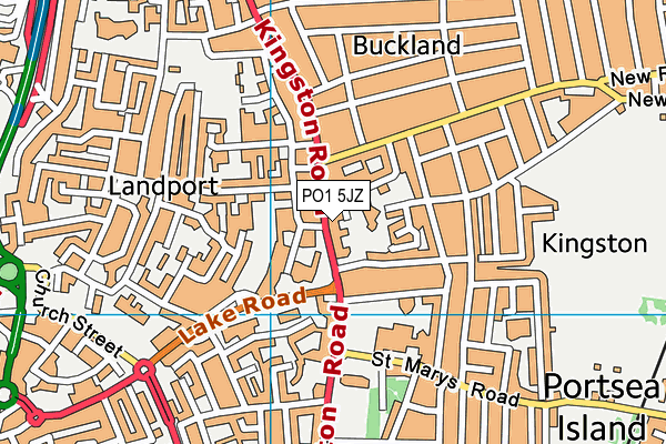 PO1 5JZ map - OS VectorMap District (Ordnance Survey) PO1 5JZ map - OS VectorMap District (Ordnance Survey)