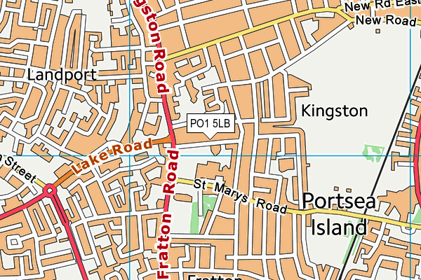 PO1 5LB map - OS VectorMap District (Ordnance Survey) PO1 5LB map - OS VectorMap District (Ordnance Survey)