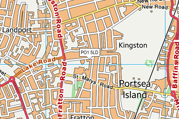 PO1 5LD map - OS VectorMap District (Ordnance Survey) PO1 5LD map - OS VectorMap District (Ordnance Survey)