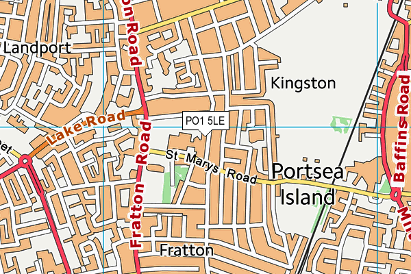 PO1 5LE map - OS VectorMap District (Ordnance Survey) PO1 5LE map - OS VectorMap District (Ordnance Survey)
