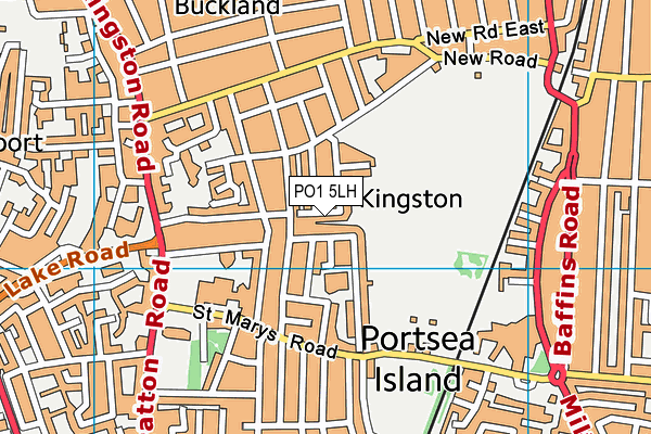 PO1 5LH map - OS VectorMap District (Ordnance Survey) PO1 5LH map - OS VectorMap District (Ordnance Survey)