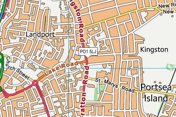 PO1 5LJ map - OS VectorMap District (Ordnance Survey) PO1 5LJ map - OS VectorMap District (Ordnance Survey)