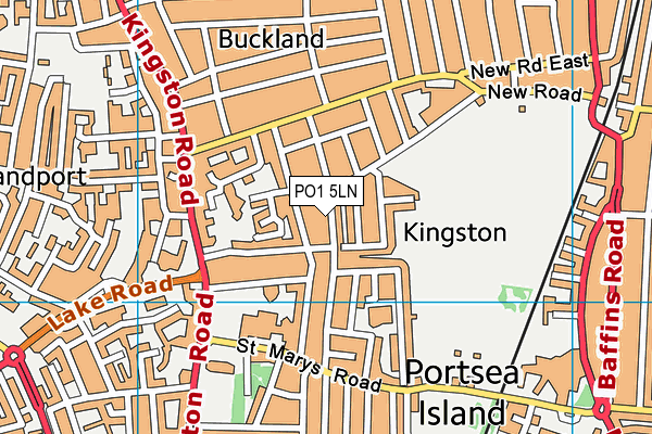 PO1 5LN map - OS VectorMap District (Ordnance Survey) PO1 5LN map - OS VectorMap District (Ordnance Survey)