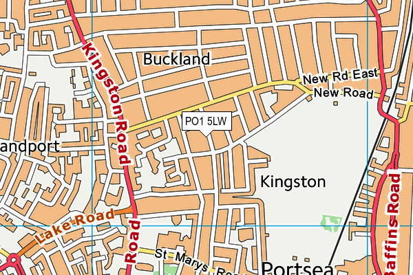PO1 5LW map - OS VectorMap District (Ordnance Survey) PO1 5LW map - OS VectorMap District (Ordnance Survey)