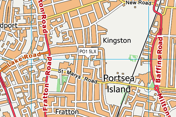 PO1 5LX map - OS VectorMap District (Ordnance Survey) PO1 5LX map - OS VectorMap District (Ordnance Survey)