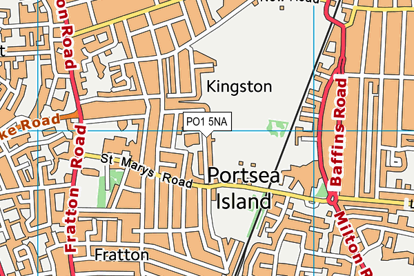 PO1 5NA map - OS VectorMap District (Ordnance Survey) PO1 5NA map - OS VectorMap District (Ordnance Survey)
