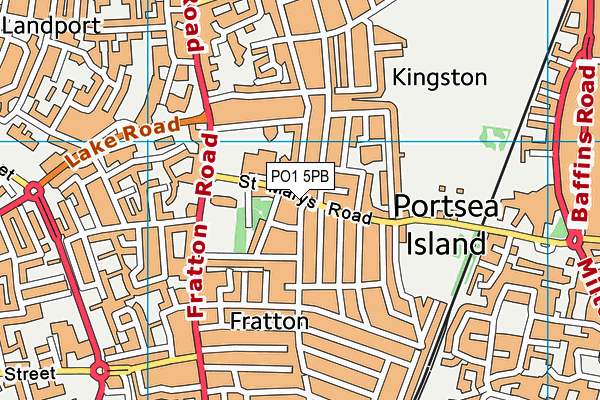 PO1 5PB map - OS VectorMap District (Ordnance Survey) PO1 5PB map - OS VectorMap District (Ordnance Survey)