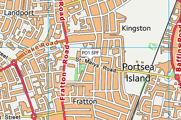 PO1 5PF map - OS VectorMap District (Ordnance Survey) PO1 5PF map - OS VectorMap District (Ordnance Survey)