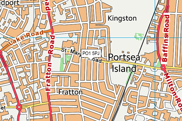 PO1 5PJ map - OS VectorMap District (Ordnance Survey) PO1 5PJ map - OS VectorMap District (Ordnance Survey)