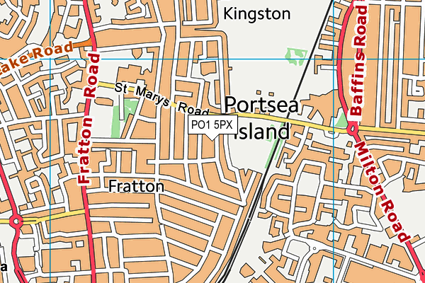 PO1 5PX map - OS VectorMap District (Ordnance Survey) PO1 5PX map - OS VectorMap District (Ordnance Survey)