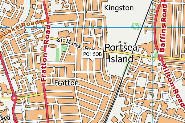 PO1 5QB map - OS VectorMap District (Ordnance Survey) PO1 5QB map - OS VectorMap District (Ordnance Survey)