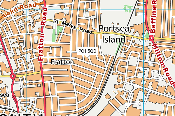 PO1 5QD map - OS VectorMap District (Ordnance Survey) PO1 5QD map - OS VectorMap District (Ordnance Survey)