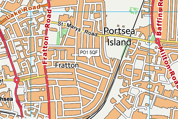PO1 5QF map - OS VectorMap District (Ordnance Survey) PO1 5QF map - OS VectorMap District (Ordnance Survey)