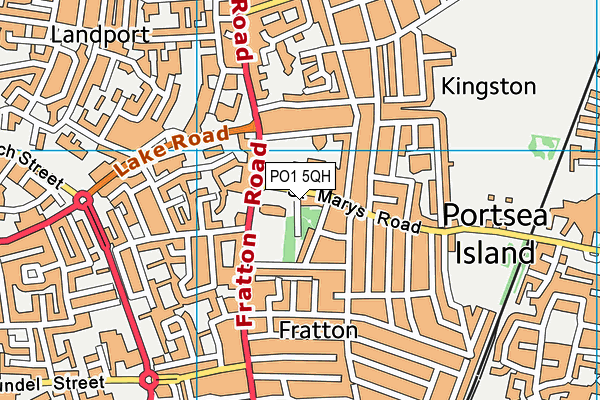 PO1 5QH map - OS VectorMap District (Ordnance Survey) PO1 5QH map - OS VectorMap District (Ordnance Survey)