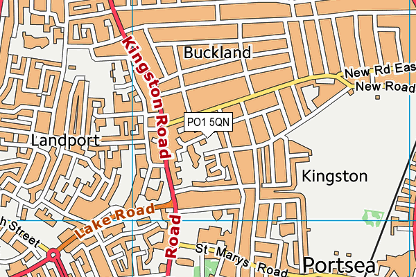 PO1 5QN map - OS VectorMap District (Ordnance Survey) PO1 5QN map - OS VectorMap District (Ordnance Survey)