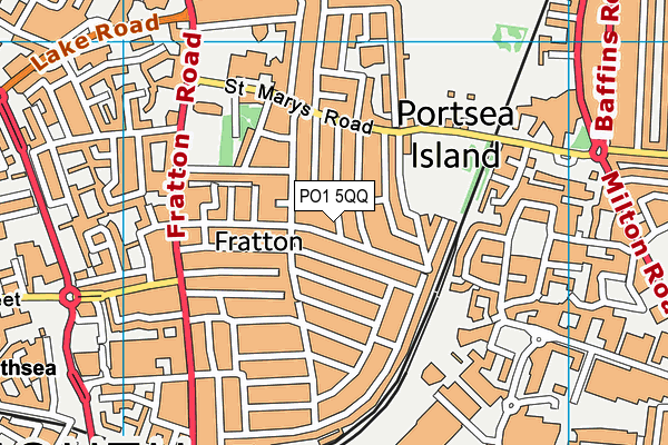 PO1 5QQ map - OS VectorMap District (Ordnance Survey) PO1 5QQ map - OS VectorMap District (Ordnance Survey)