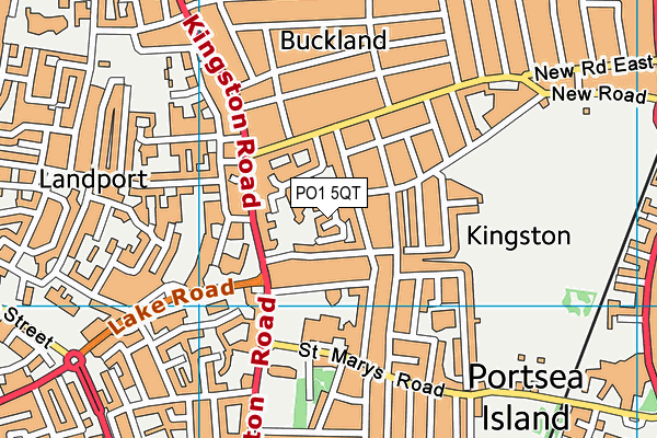 PO1 5QT map - OS VectorMap District (Ordnance Survey) PO1 5QT map - OS VectorMap District (Ordnance Survey)