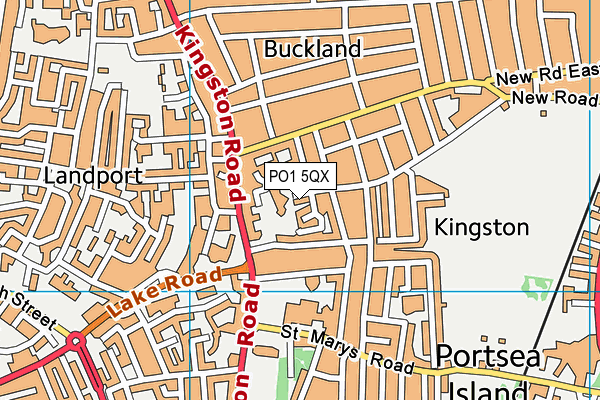 PO1 5QX map - OS VectorMap District (Ordnance Survey) PO1 5QX map - OS VectorMap District (Ordnance Survey)
