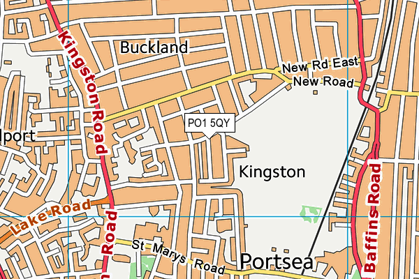 PO1 5QY map - OS VectorMap District (Ordnance Survey) PO1 5QY map - OS VectorMap District (Ordnance Survey)