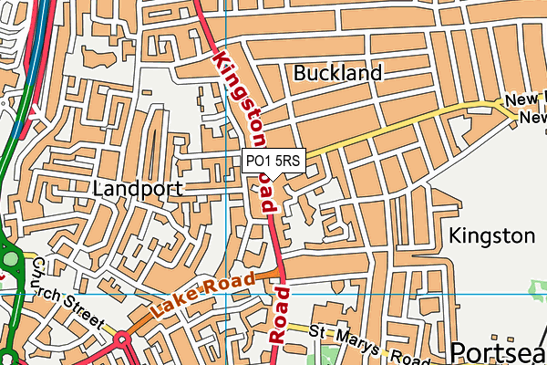PO1 5RS map - OS VectorMap District (Ordnance Survey)