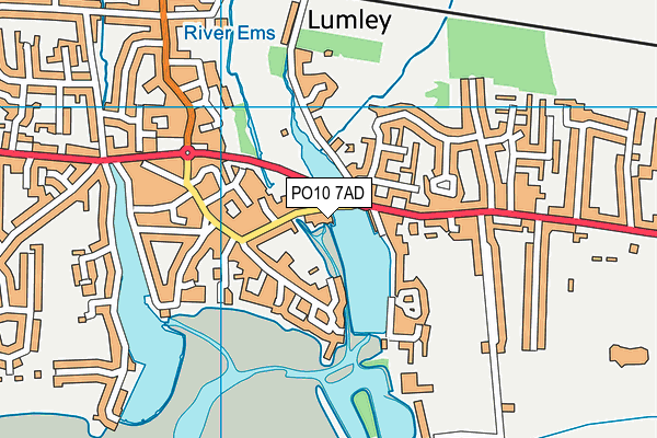 PO10 7AD map - OS VectorMap District (Ordnance Survey)