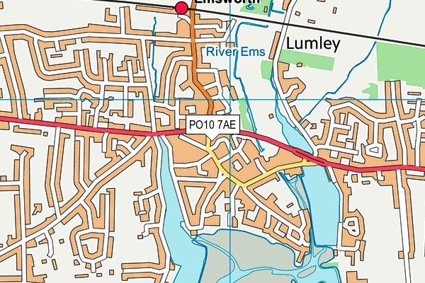 PO10 7AE map - OS VectorMap District (Ordnance Survey)